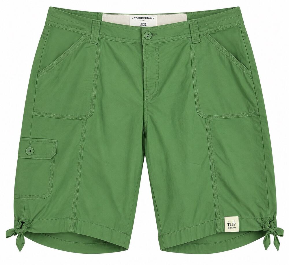 St. John’s Bay Green Cargo Bermuda Shorts – Size 20W